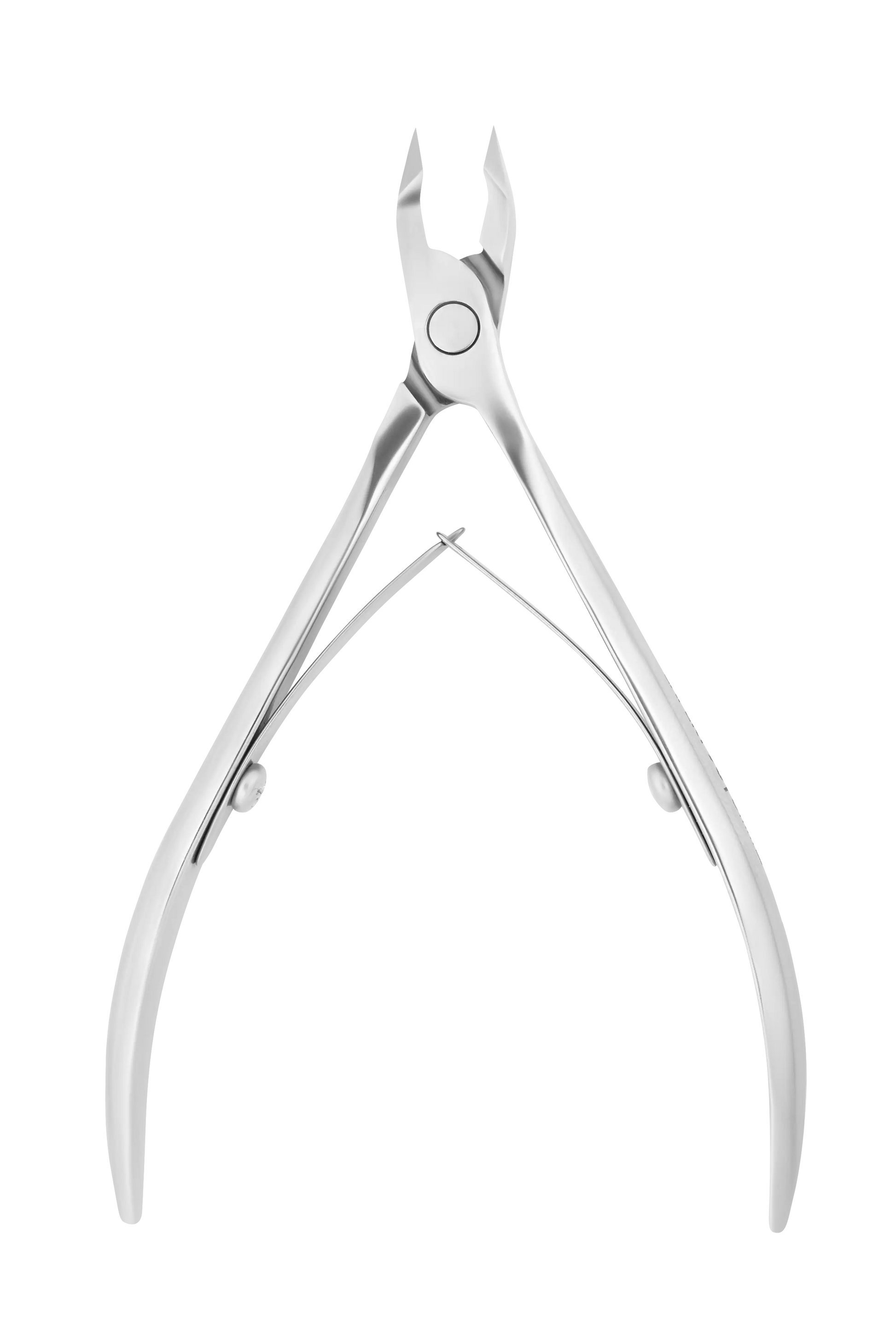 Pince à envies STALEKS Expert NE-90-5 vue de face, ouverte, avec ressort double plaque visible.
