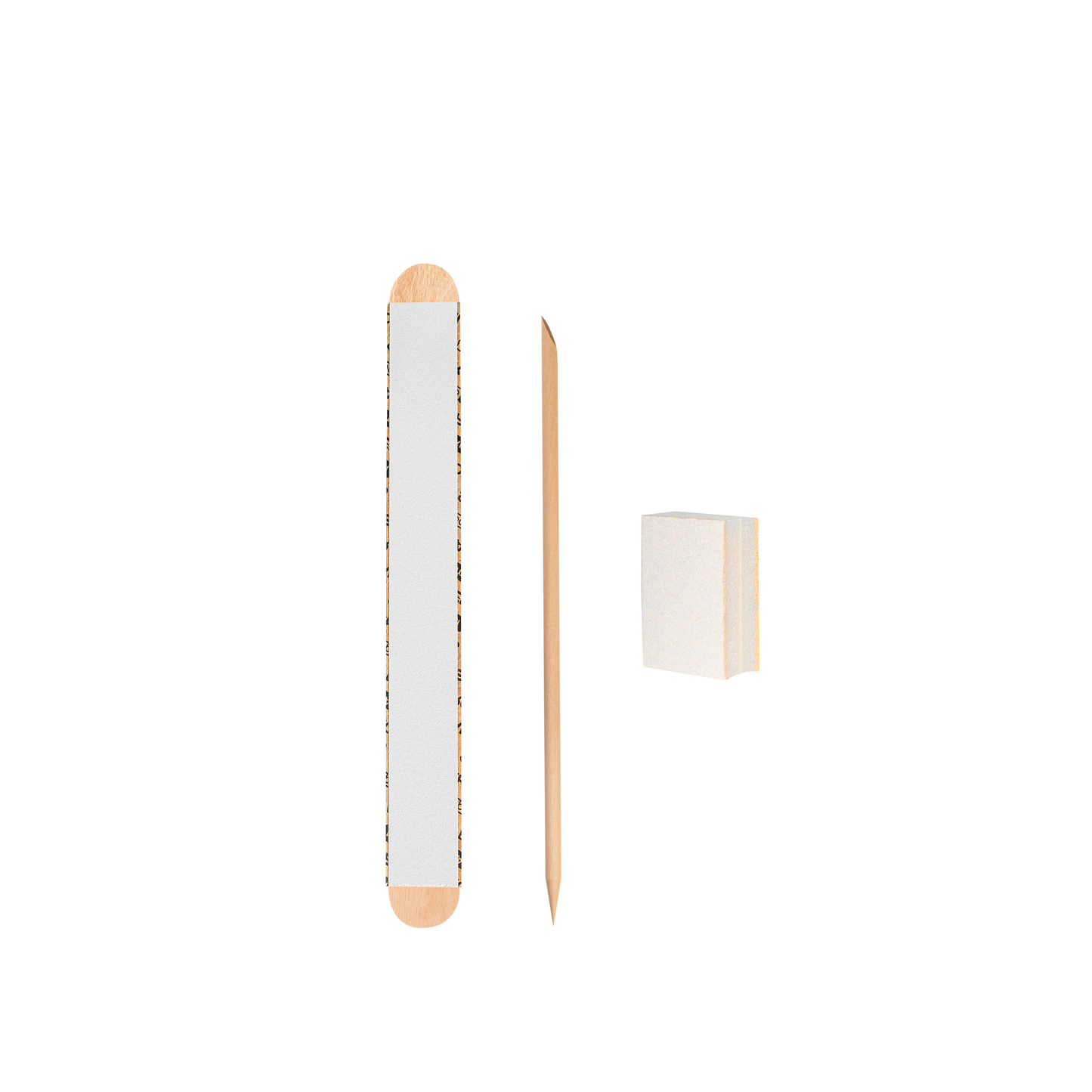 Contenu du kit jetable STALEKS EXPERT 30 avec lime papMam, bâtonnet en bois et mini-buffer