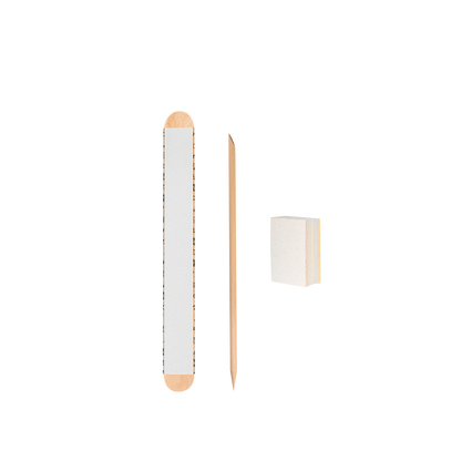 Contenu du kit jetable STALEKS EXPERT 30 avec lime papMam, bâtonnet en bois et mini-buffer