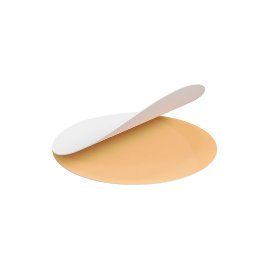 Dos adhésif pelable d’une recharge PODODISC M grain 180, gros plan.