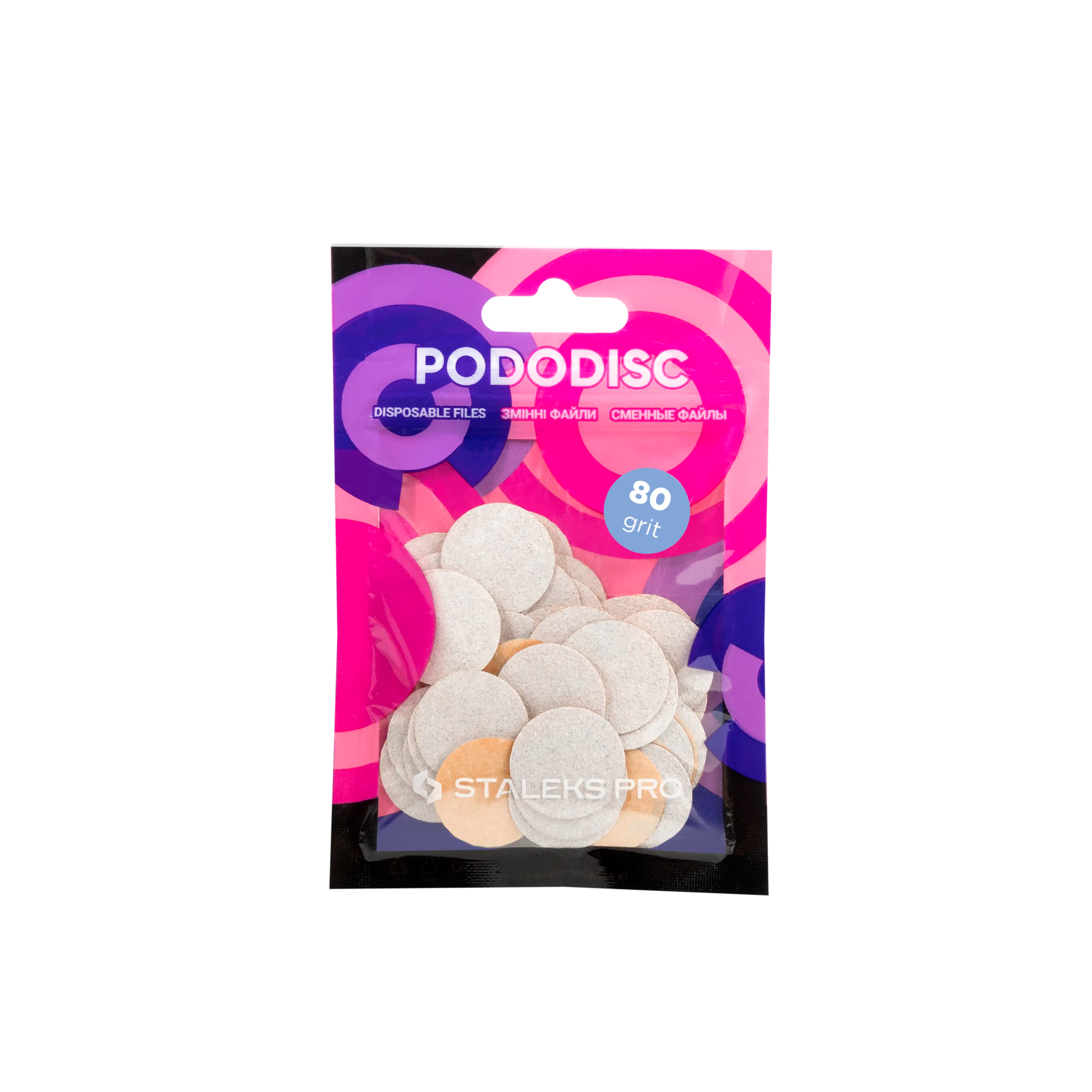 Sachet de 50 recharges PODODISC Staleks, grain 80, format M 20 mm.