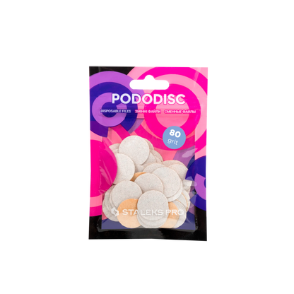 Sachet de 50 recharges PODODISC Staleks, grain 80, format M 20 mm.