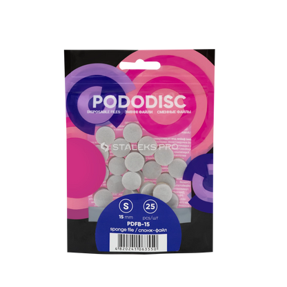 Sachet Staleks Pro de 25 recharges éponge PODODISC S 15 mm pour polissage (Expert).