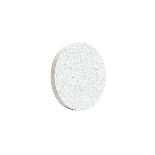 Recharge abrasive PODODISC XS Ø10 mm grain 100, texture blanche Expert White, vue de face.