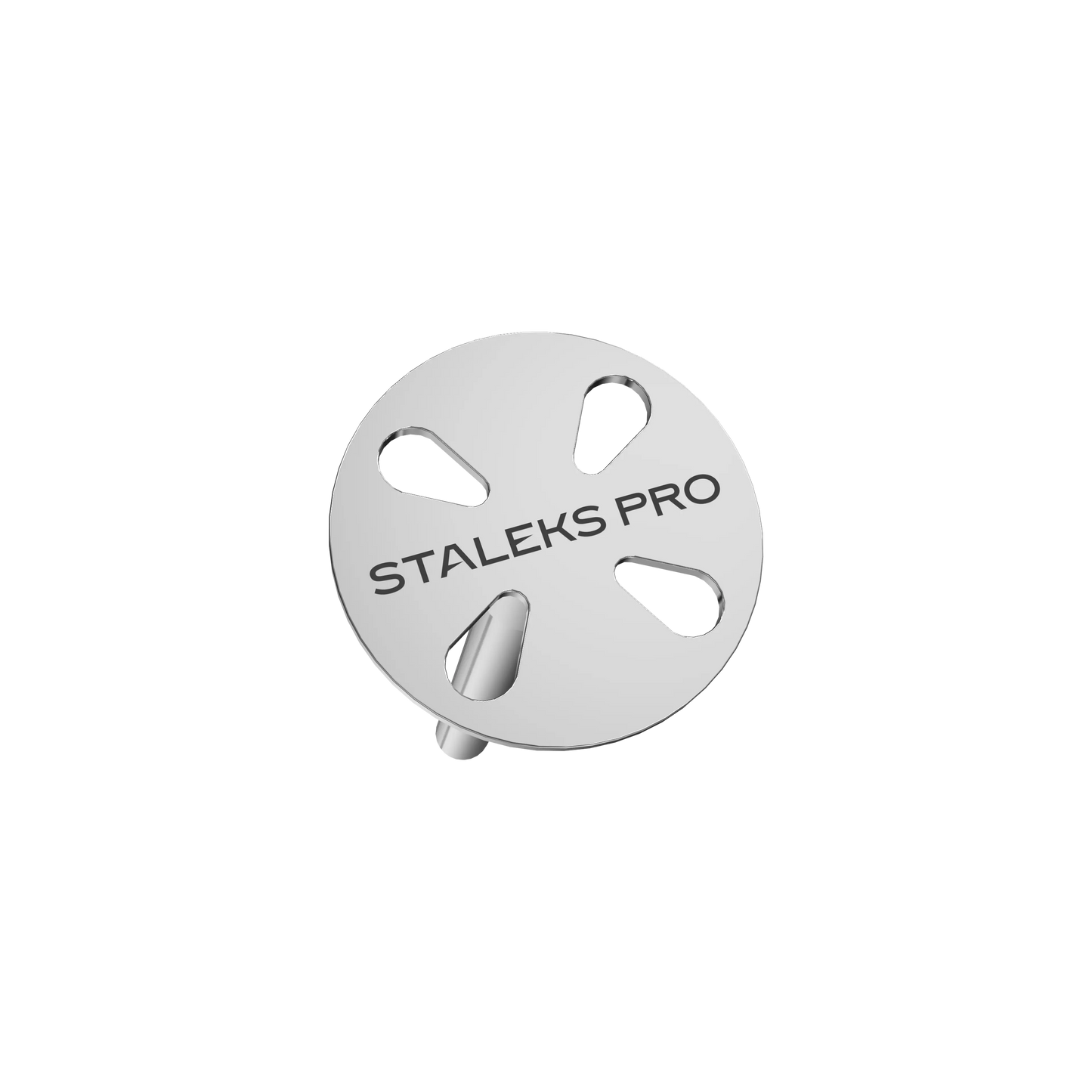 Face du disque PODODISC XS 10 mm Staleks Pro avec ouvertures et marquage.