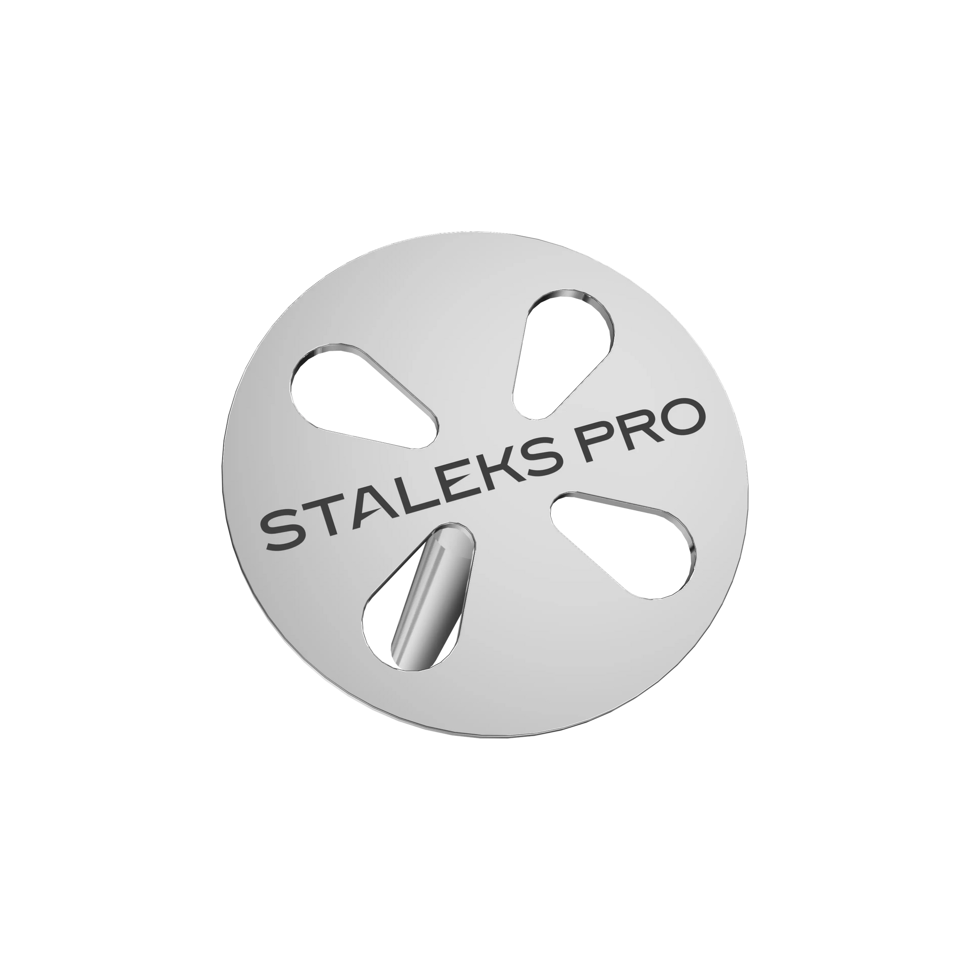 Face du disque PODODISC S 15 mm Staleks Pro avec ouvertures et marquage.