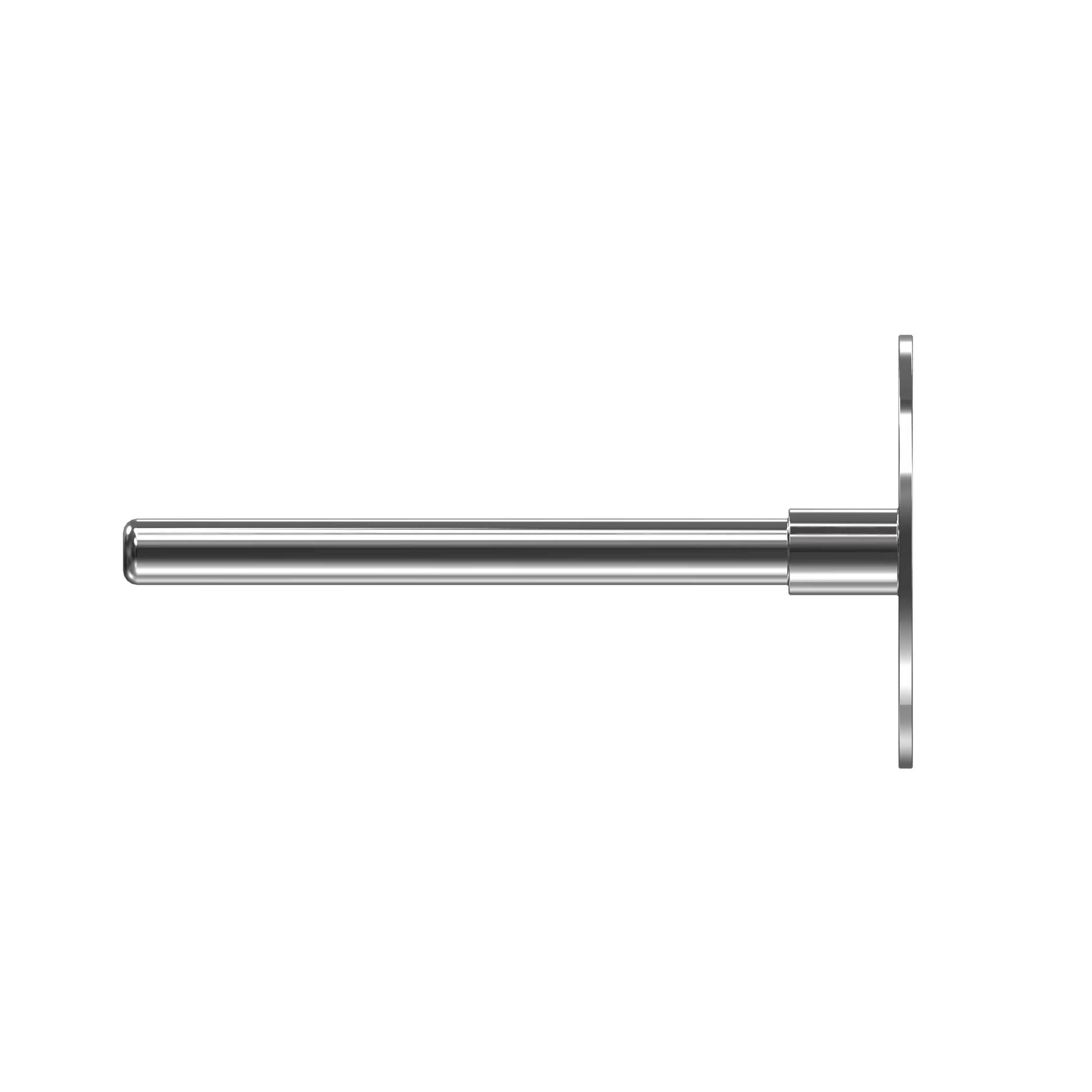 Tige et disque PODODISC Staleks Pro en inox, vue latérale.