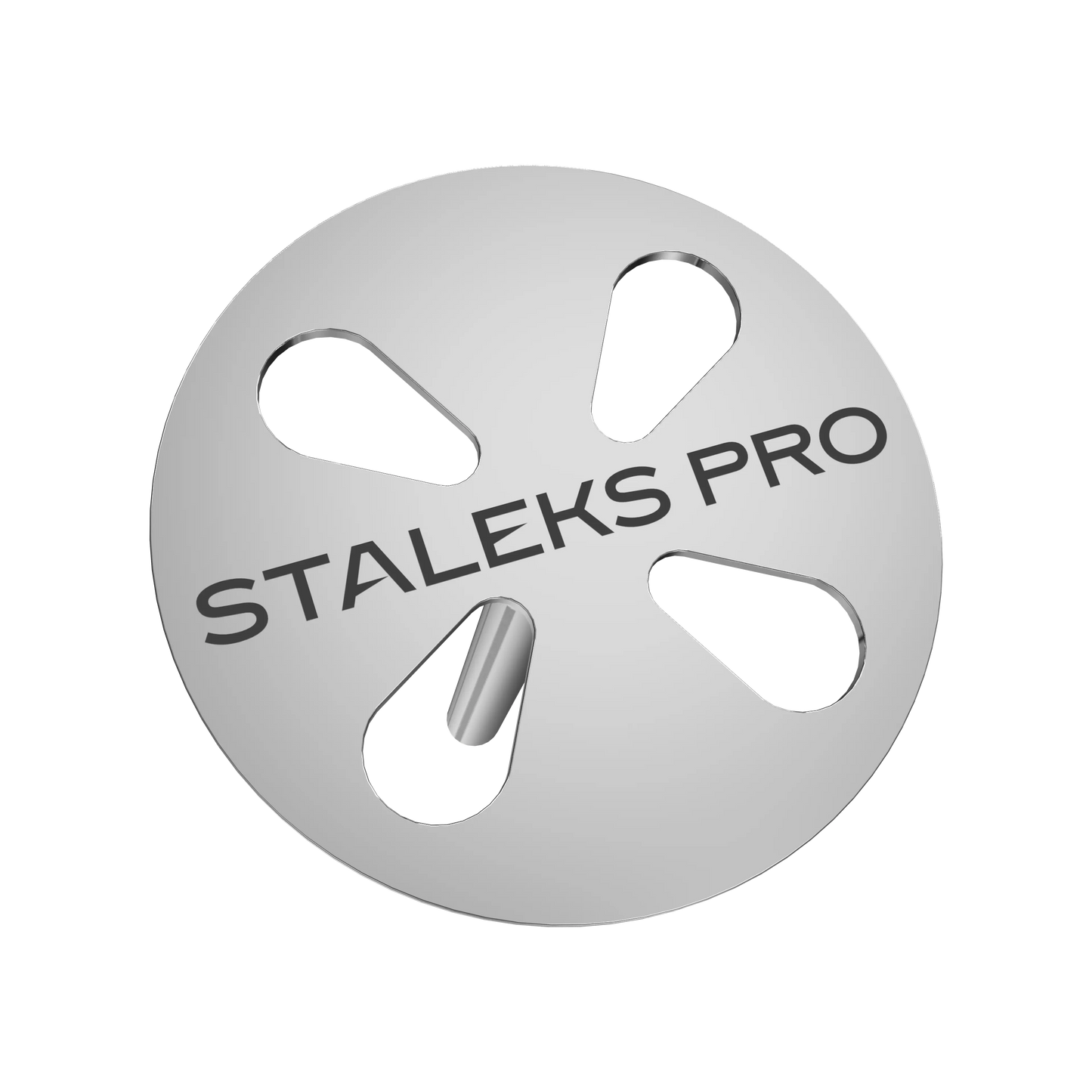 Face du disque PODODISC M 20 mm Staleks Pro avec ouvertures et marquage.