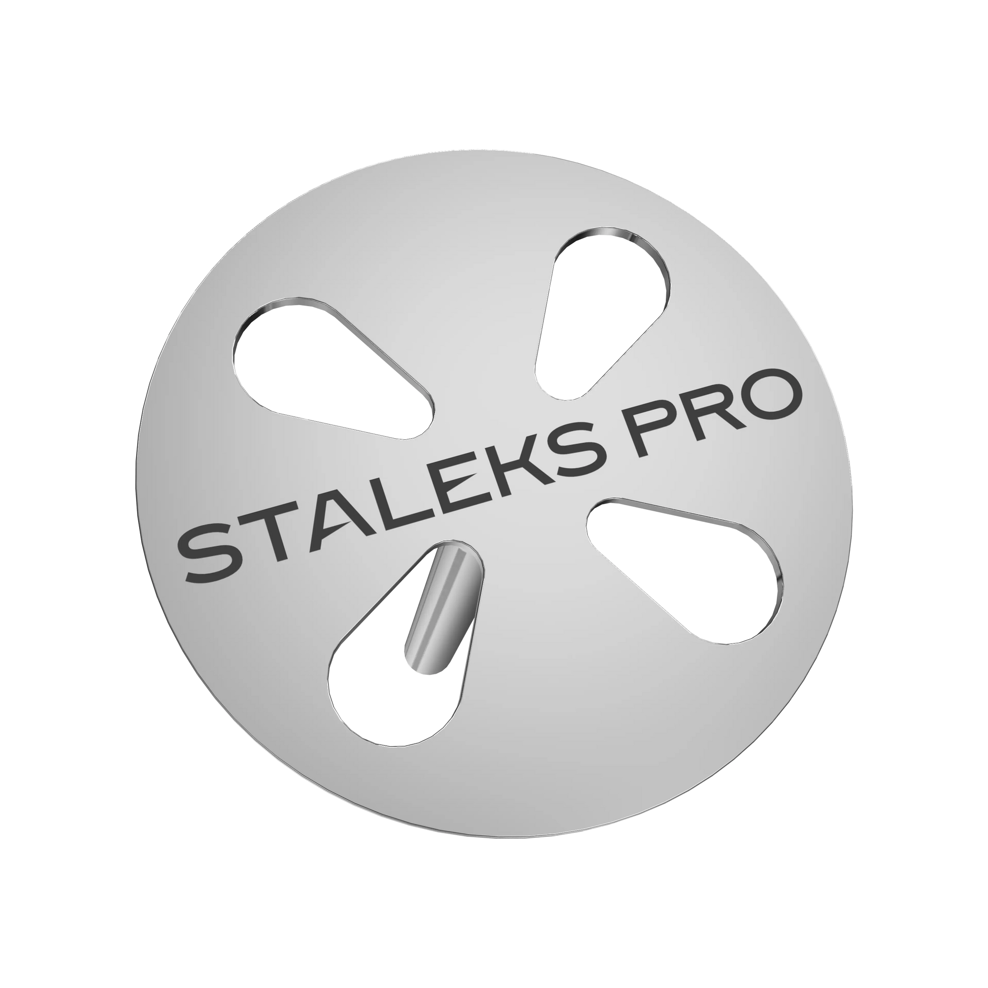 Face du disque PODODISC M 20 mm Staleks Pro avec ouvertures et marquage.