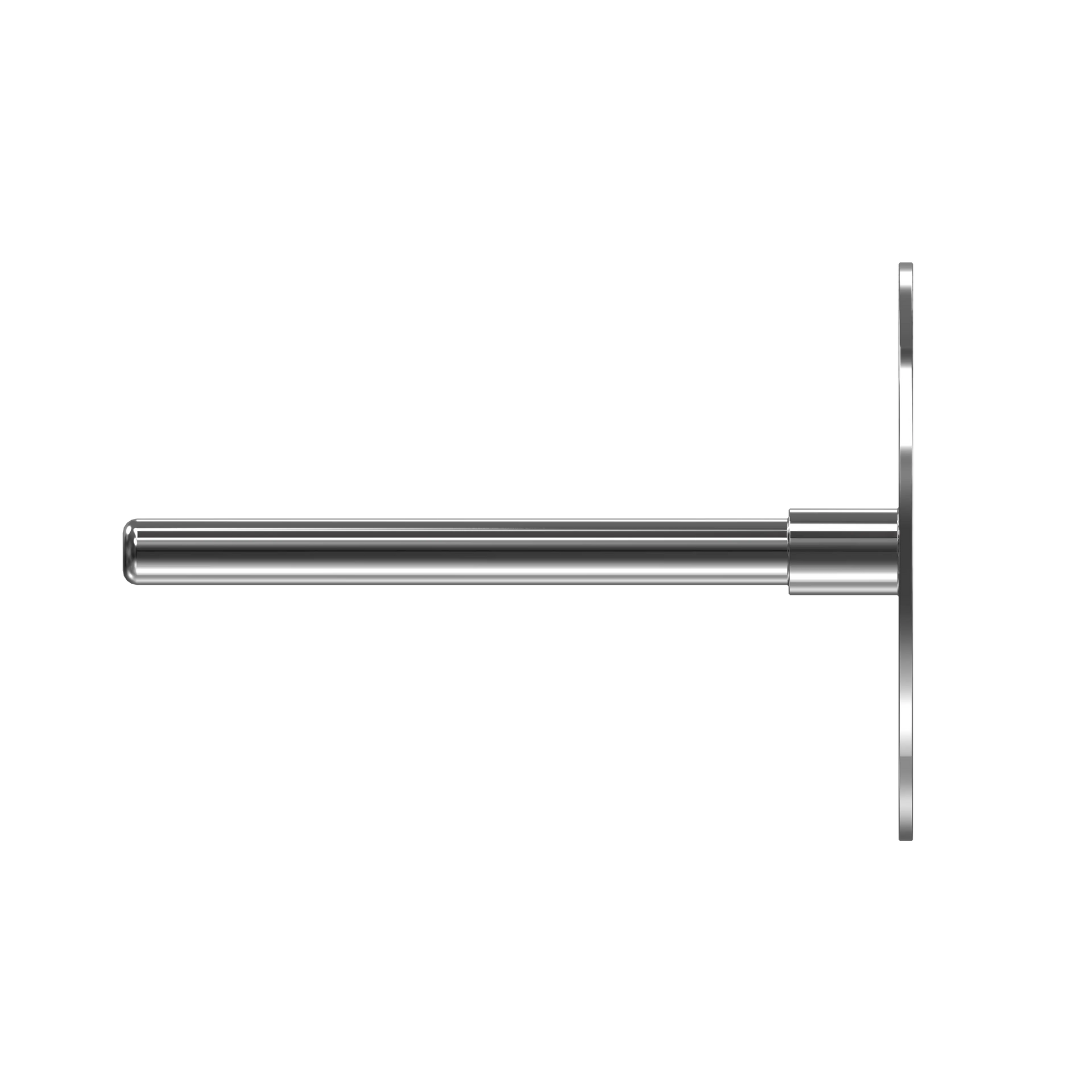 Tige et disque PODODISC Staleks Pro en inox, vue latérale.