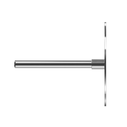 Tige et disque PODODISC Staleks Pro en inox, vue latérale.