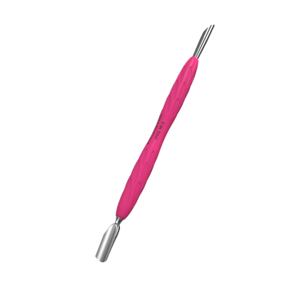 Pusher Staleks UNIQ 10/2 avec manche “Gummy” rose – vue 3/4.