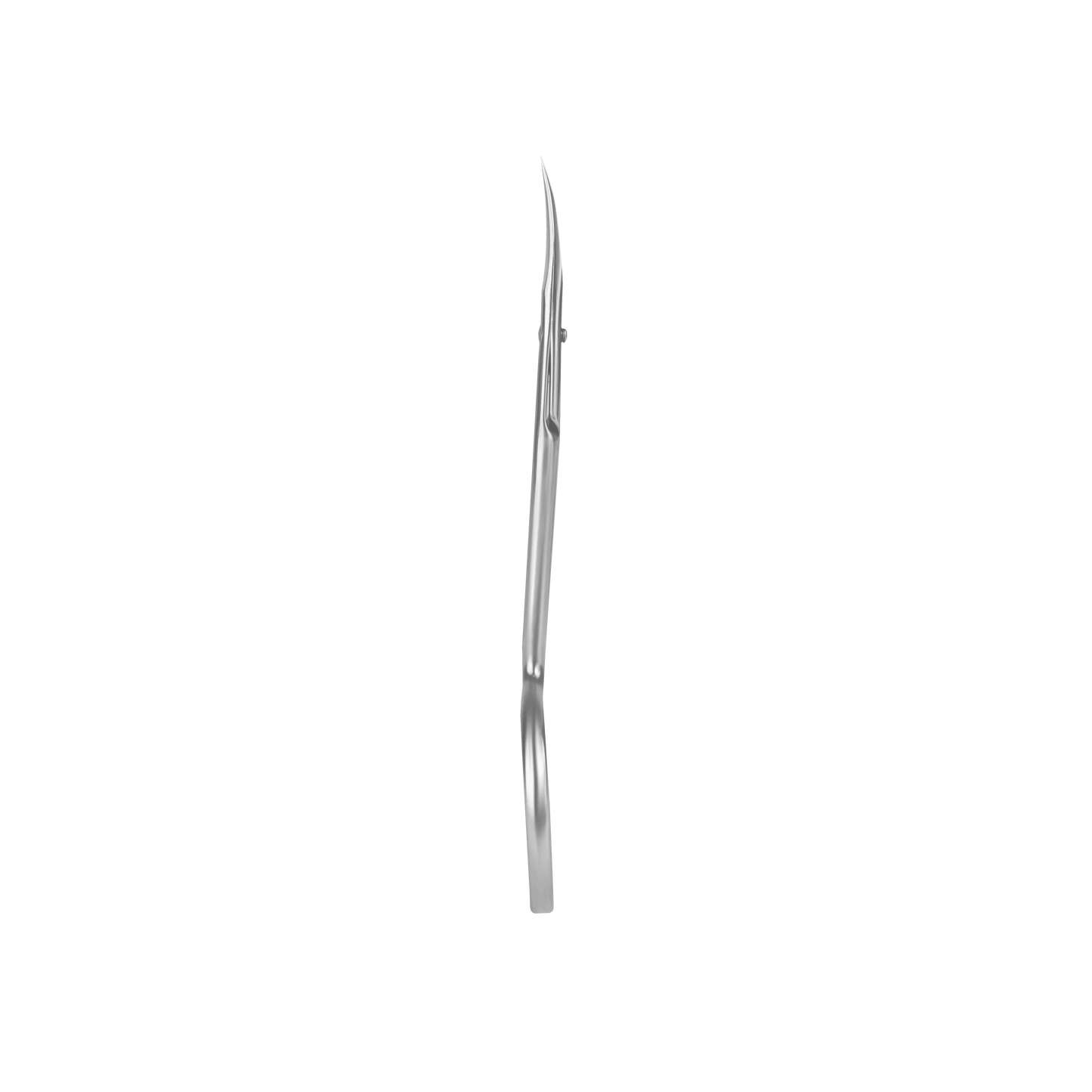 Profil latéral des ciseaux SE-20/2, silhouette fine et pointes courbées.