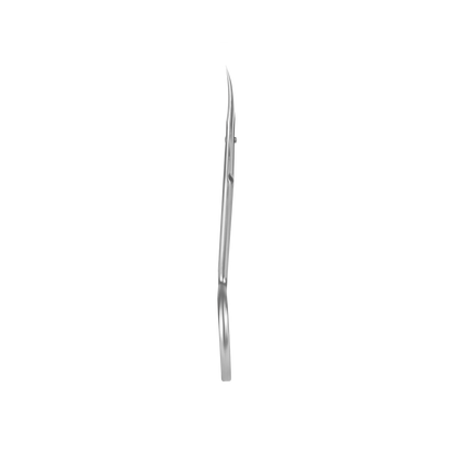 Profil latéral des ciseaux SE-20/2, silhouette fine et pointes courbées.