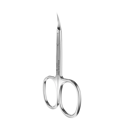 Vue 3/4 des ciseaux STALEKS Expert 50/1, poignées droites courtes S pour travail de précision.