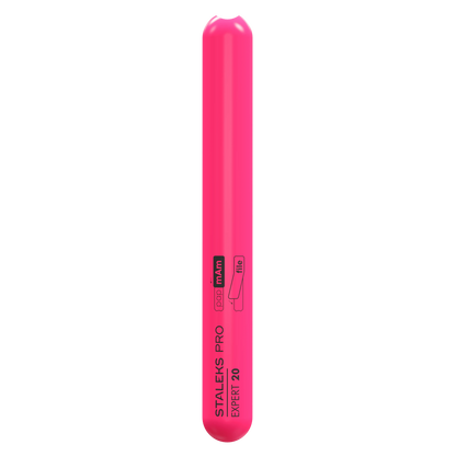 Base plastique droite Staleks Expert 20 vue complète, finition rose vif.
