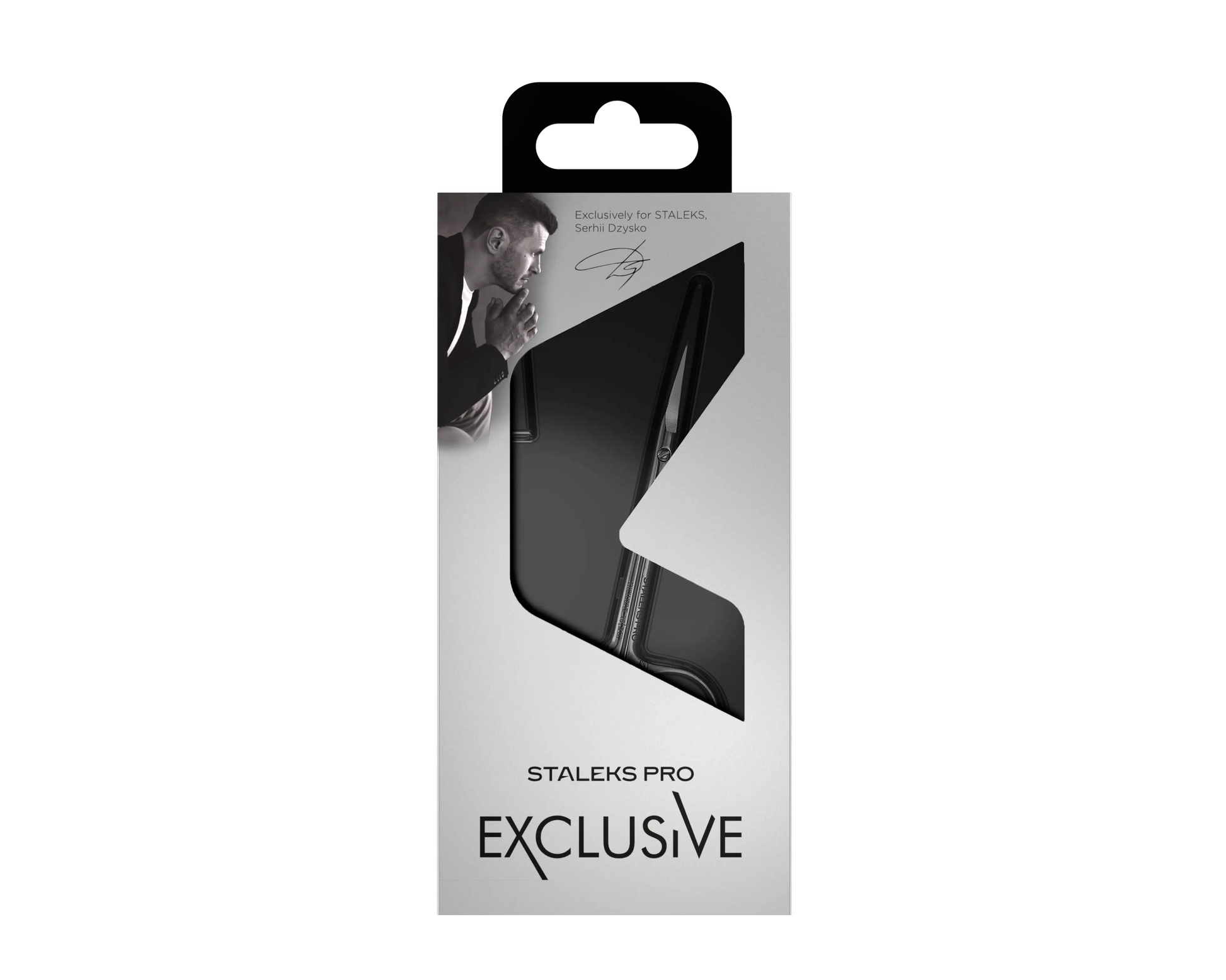 Emballage STALEKS PRO Exclusive avec ciseaux cuticules SX-23/2M visibles dans l’étui.