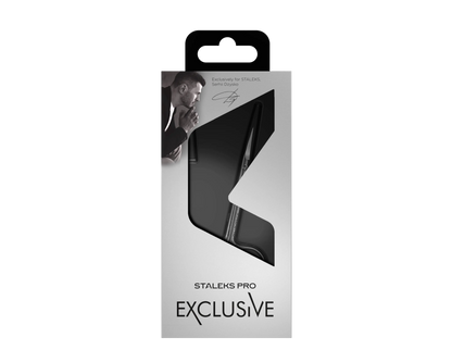 Emballage STALEKS PRO Exclusive avec ciseaux cuticules SX-23/2M visibles dans l’étui.