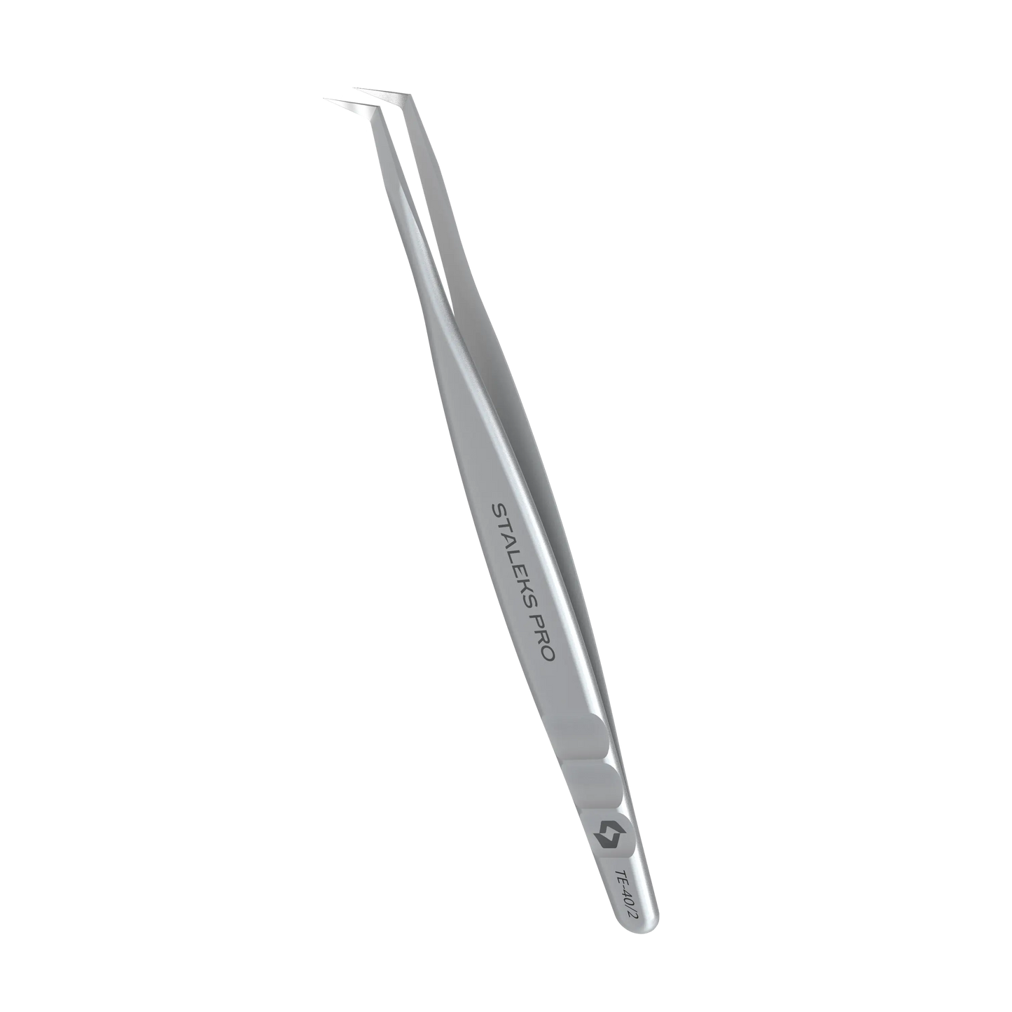 Vue oblique de la pince EXPERT 40/2 montrant le manche ergonomique et la pointe coudée à 70°.