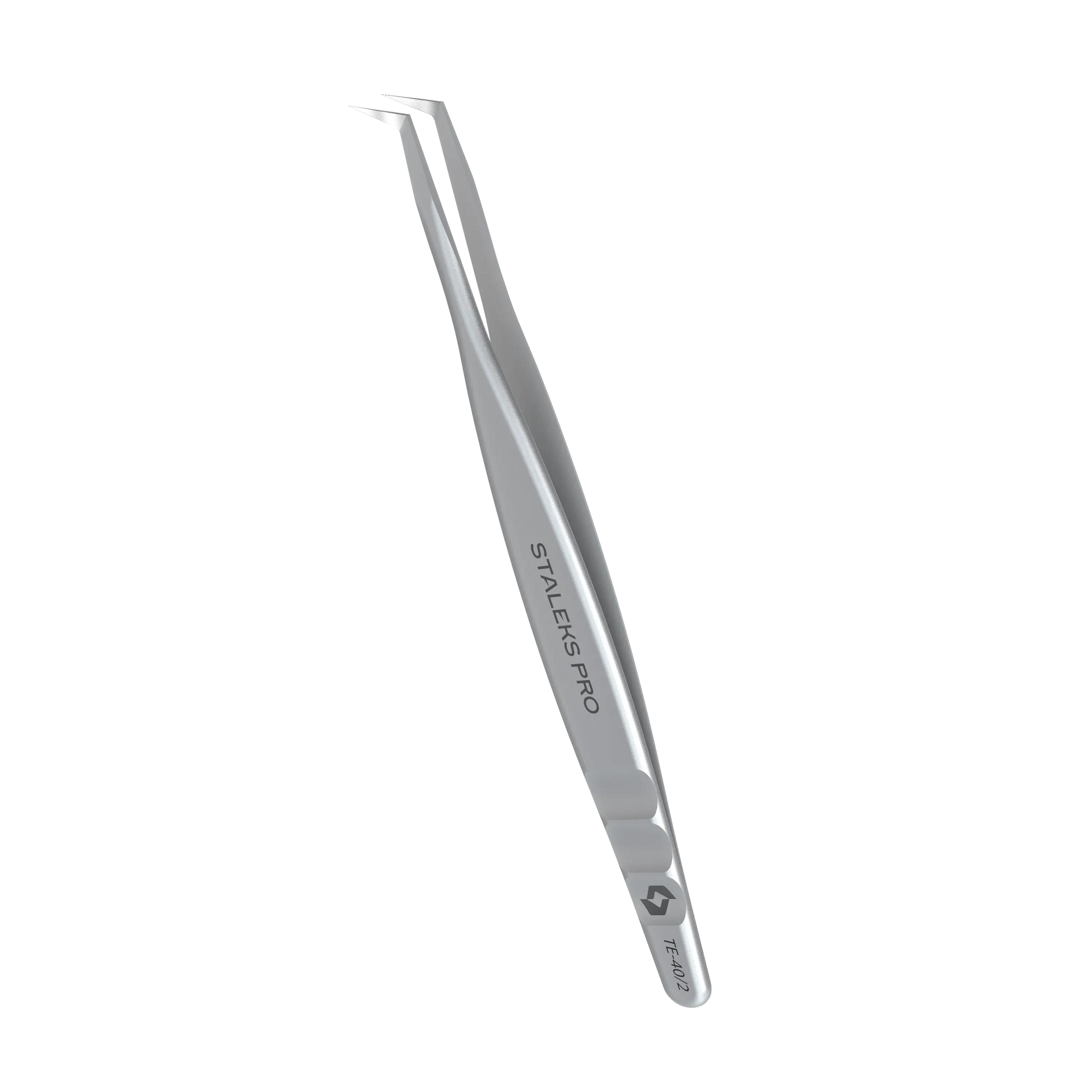 Vue oblique de la pince EXPERT 40/2 montrant le manche ergonomique et la pointe coudée à 70°.