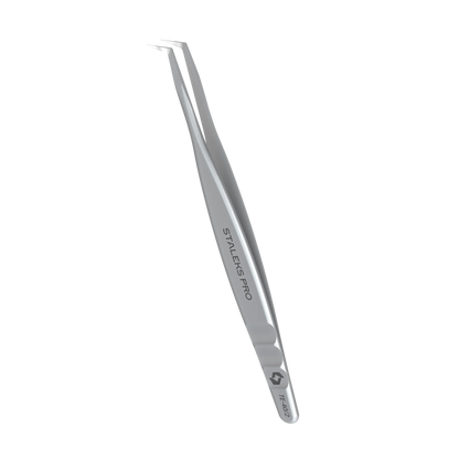 Vue oblique de la pince EXPERT 40/2 montrant le manche ergonomique et la pointe coudée à 70°.