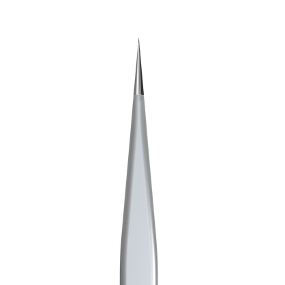 Gros plan de la pointe fine et droite de la pince Staleks TE-41/10.