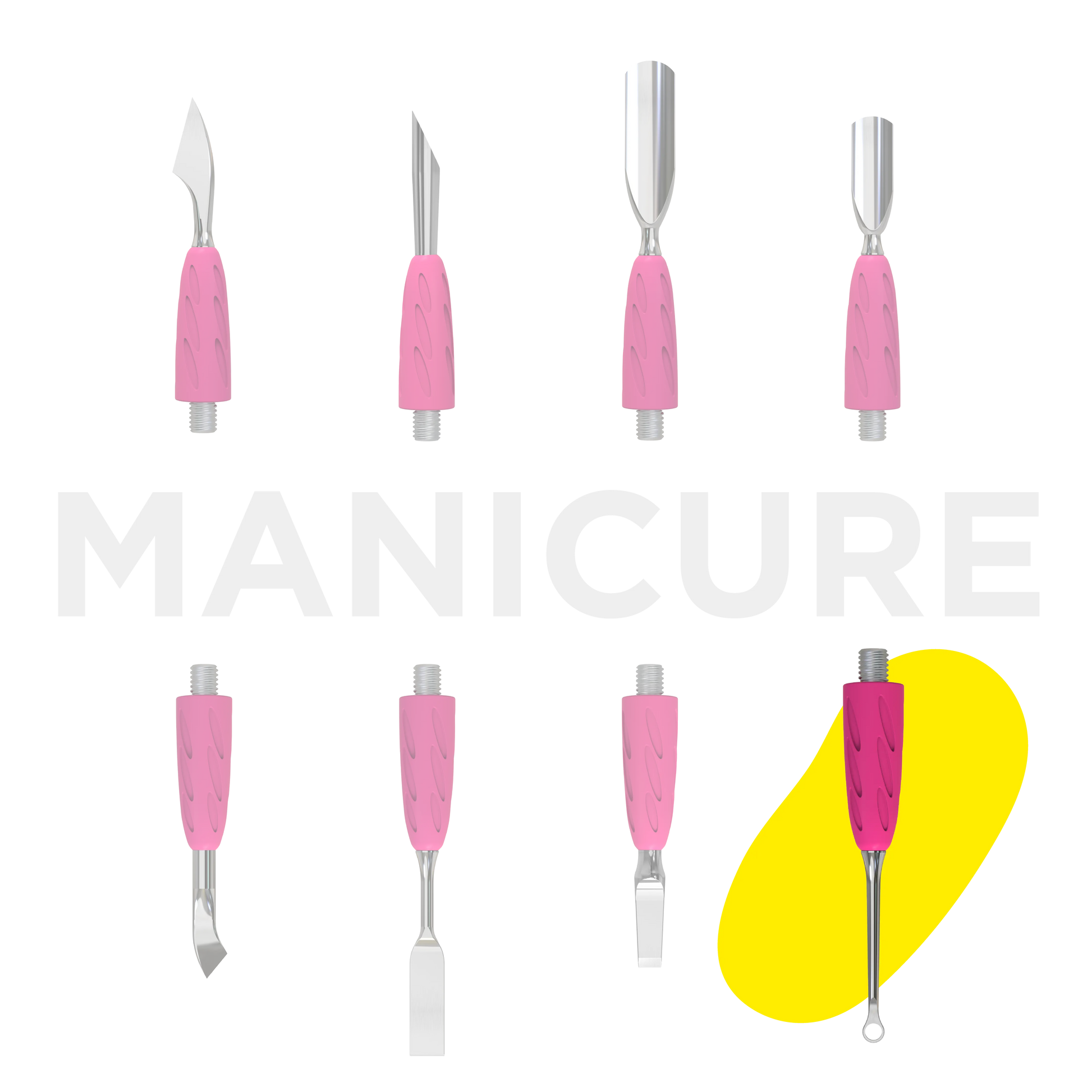 Visuel gamme d’embouts UNIQ Combo pour manucure, avec l’embout « anneau » WPPQ-11 mis en avant.