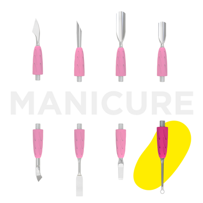 Visuel gamme d’embouts UNIQ Combo pour manucure, avec l’embout « anneau » WPPQ-11 mis en avant.