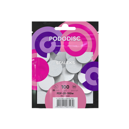 Paquet de 50 recharges STALEKS EXPERT PODODISC L 25 mm grain 100 PDF-25-100W