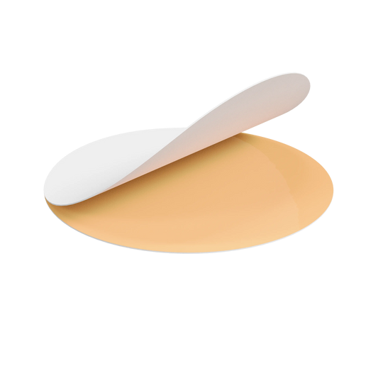 Dos adhésif pelable d’une recharge PODODISC L grain 180, gros plan.