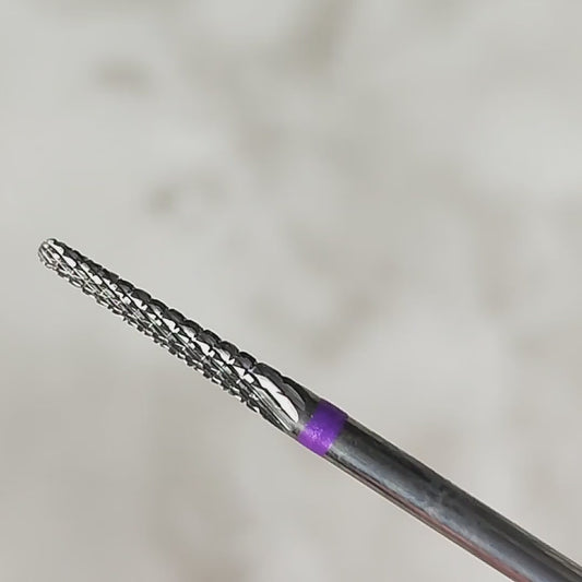#118016 - Fraise en carbure - Forme "Conique" - Couleur "Violet" 2,3 x 15,0 mm